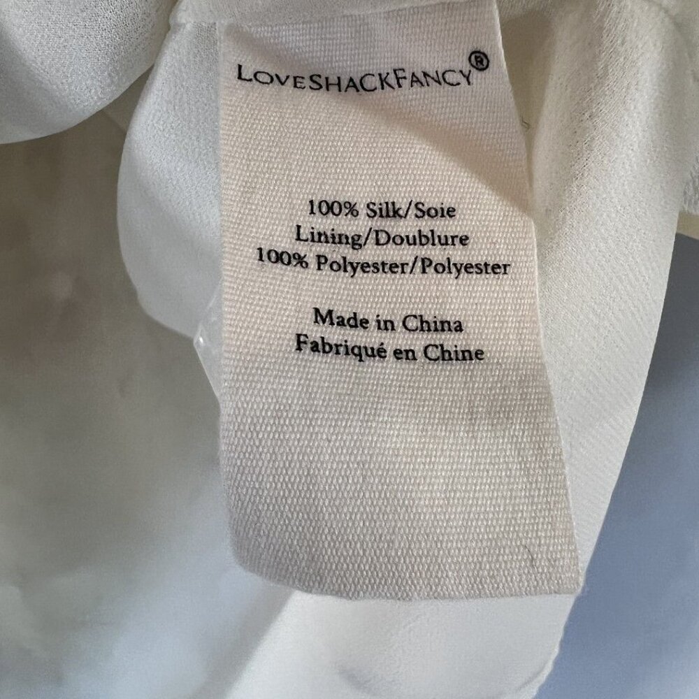 LoveShackFancy Cora Cream Floral Boho Mini Dress $425 - Picture 13 of 14